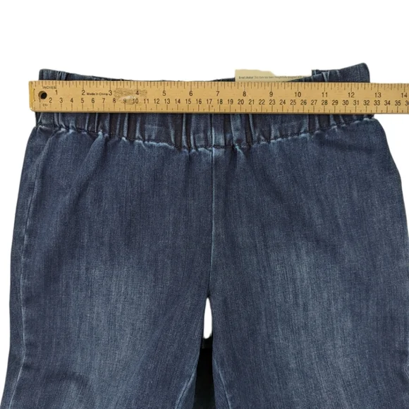 Soft Surroundings Metro Denim Jean Leggings NWT Womens Petite XS Dark Wash - Picture 6 of 11